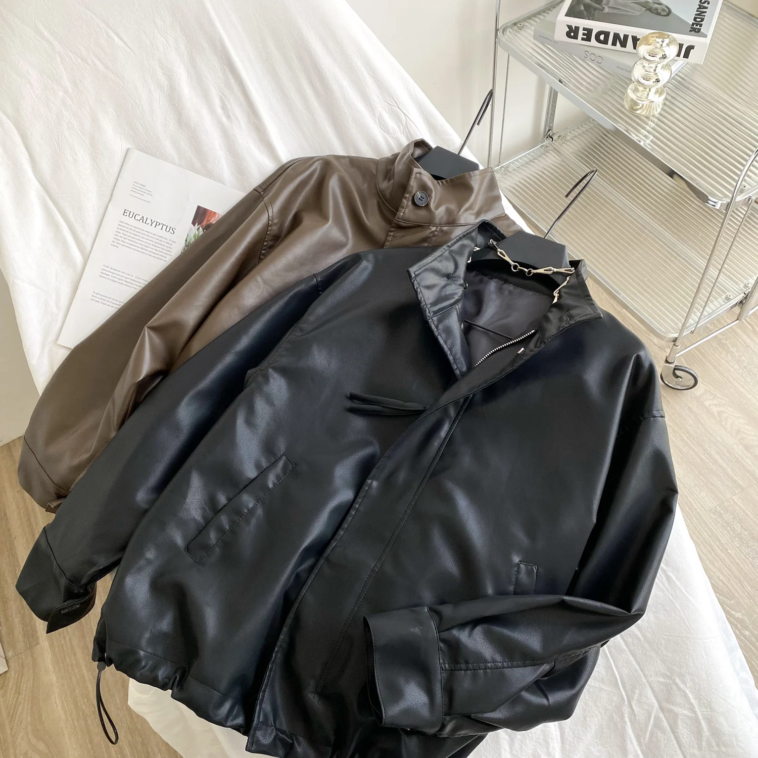 

Vintage Basics Long Sleeve Turn-down Collar Loose Jacket Chic Top Women Gothic Fashion Slim Autumn Winter Y2k Women Clothing