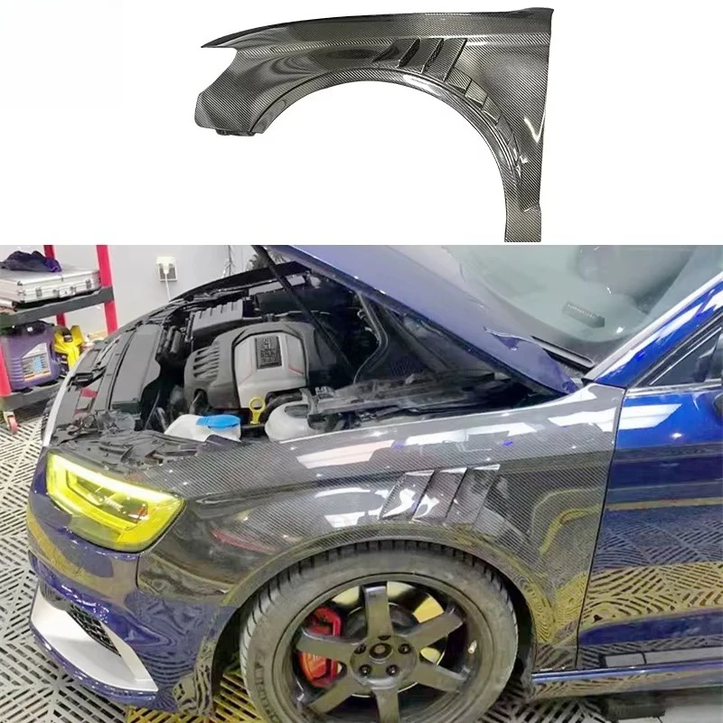 

Factory Real Carbon Fiber Side Fender Vented Flares for A3 S3 RS3 8V Replacement Auto Body Parts Front Wheel Fenders