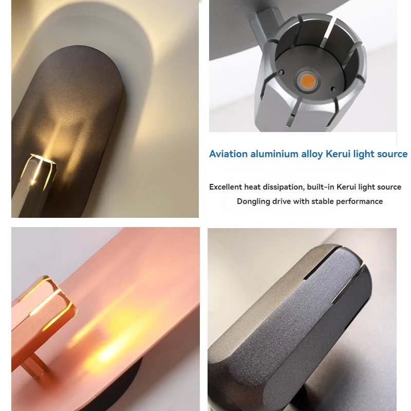 Modern Circular LED Wall Lamp Aluminum Black Light Living Room Bedroom Bedside Hotel Hallway Sconces Home Decoration Lighting