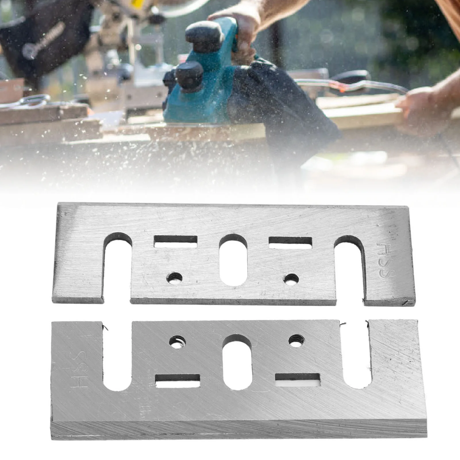 

Planer Blades Incisive Handheld Strong Resharpenable 82mm Quick Setup HSS Planer Blades for Plywood