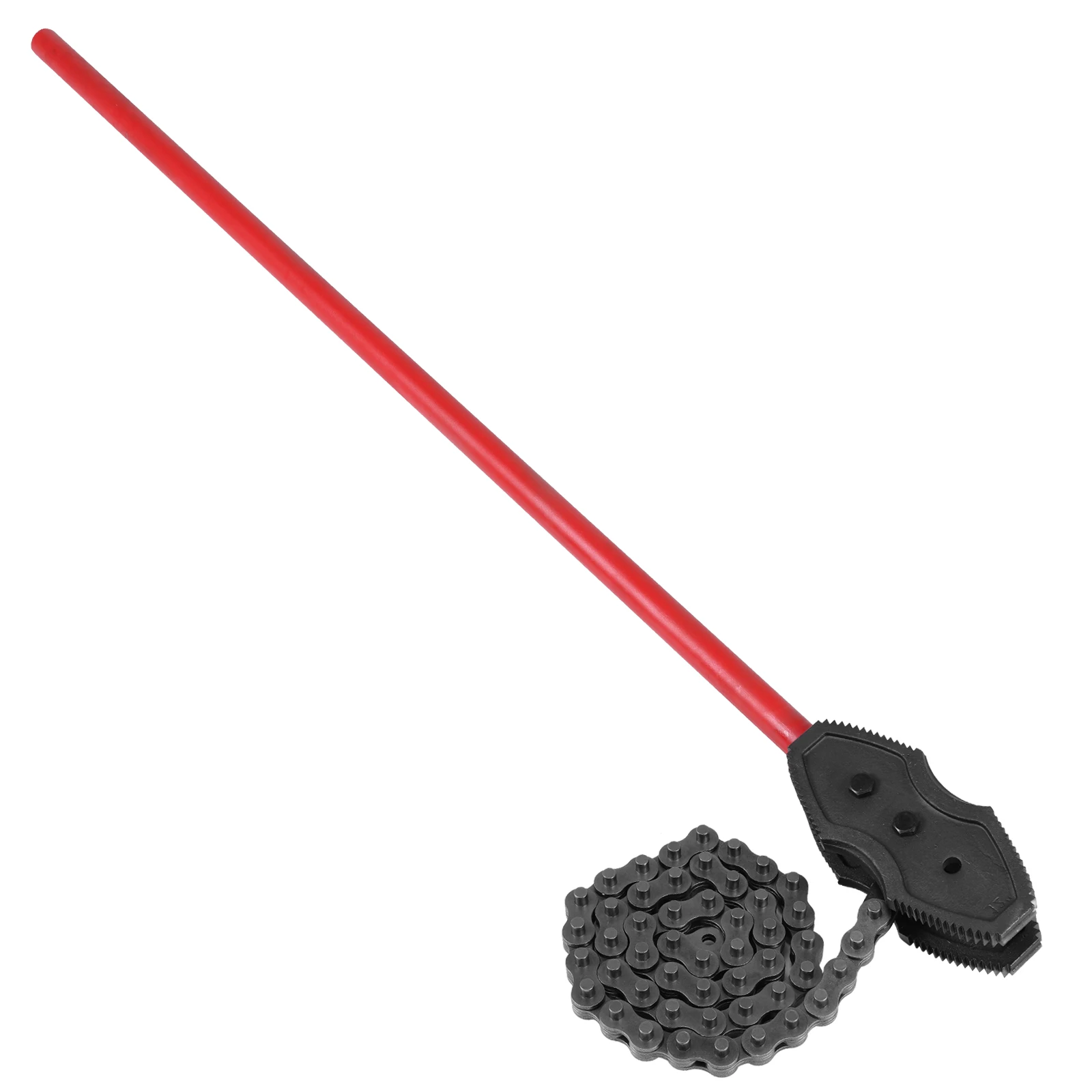 

64Inch Chain Oil Filter Wrench Heavy Duty Adjustable Fit 2-12In Pipes Diameters with 56.7 Inch Chains Length for Oil Filters