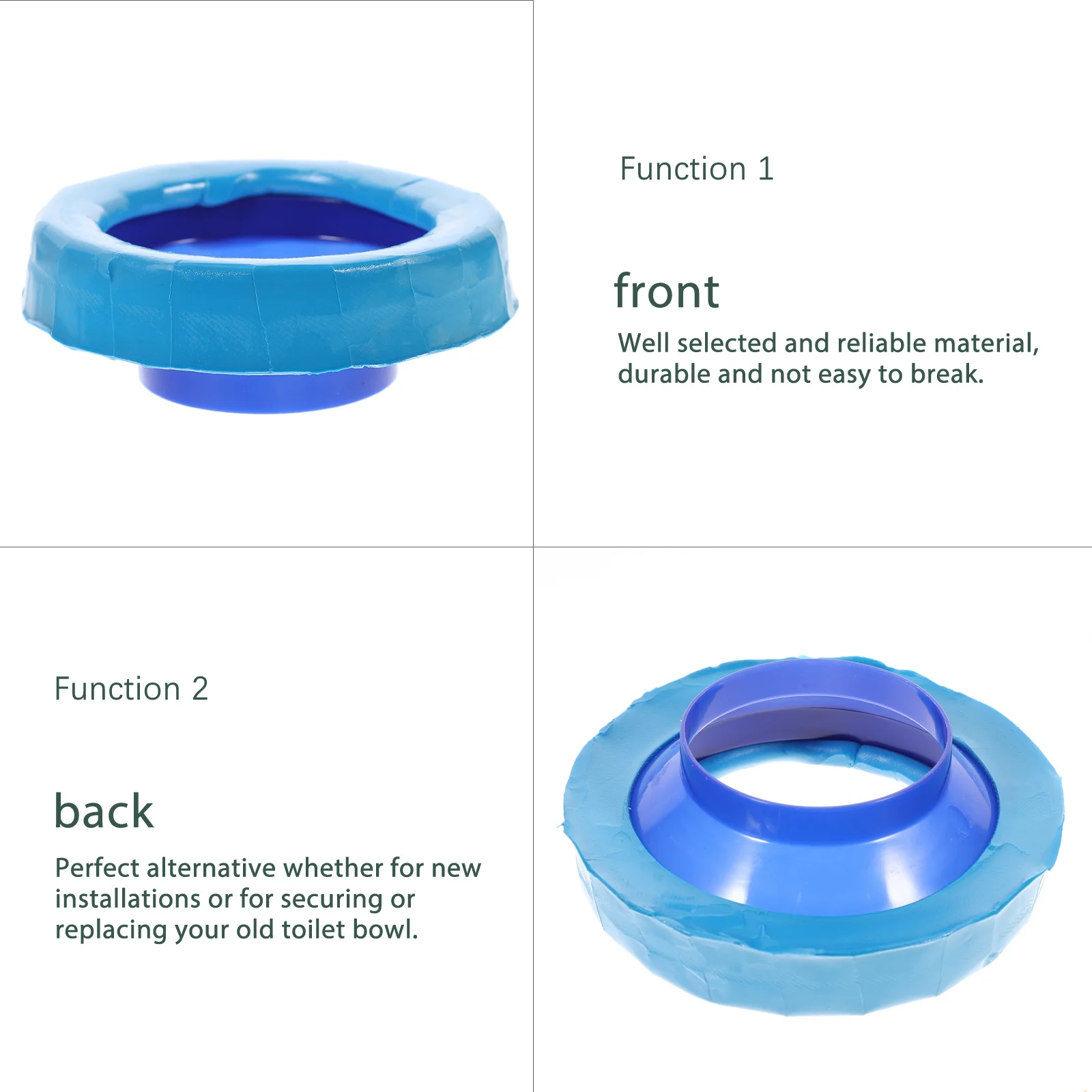

Bathroom Toilet Bowl Gasket Professional Practical Thick Rubber Seal Ring Easy to Remove Save Time Efforts Long Lasting