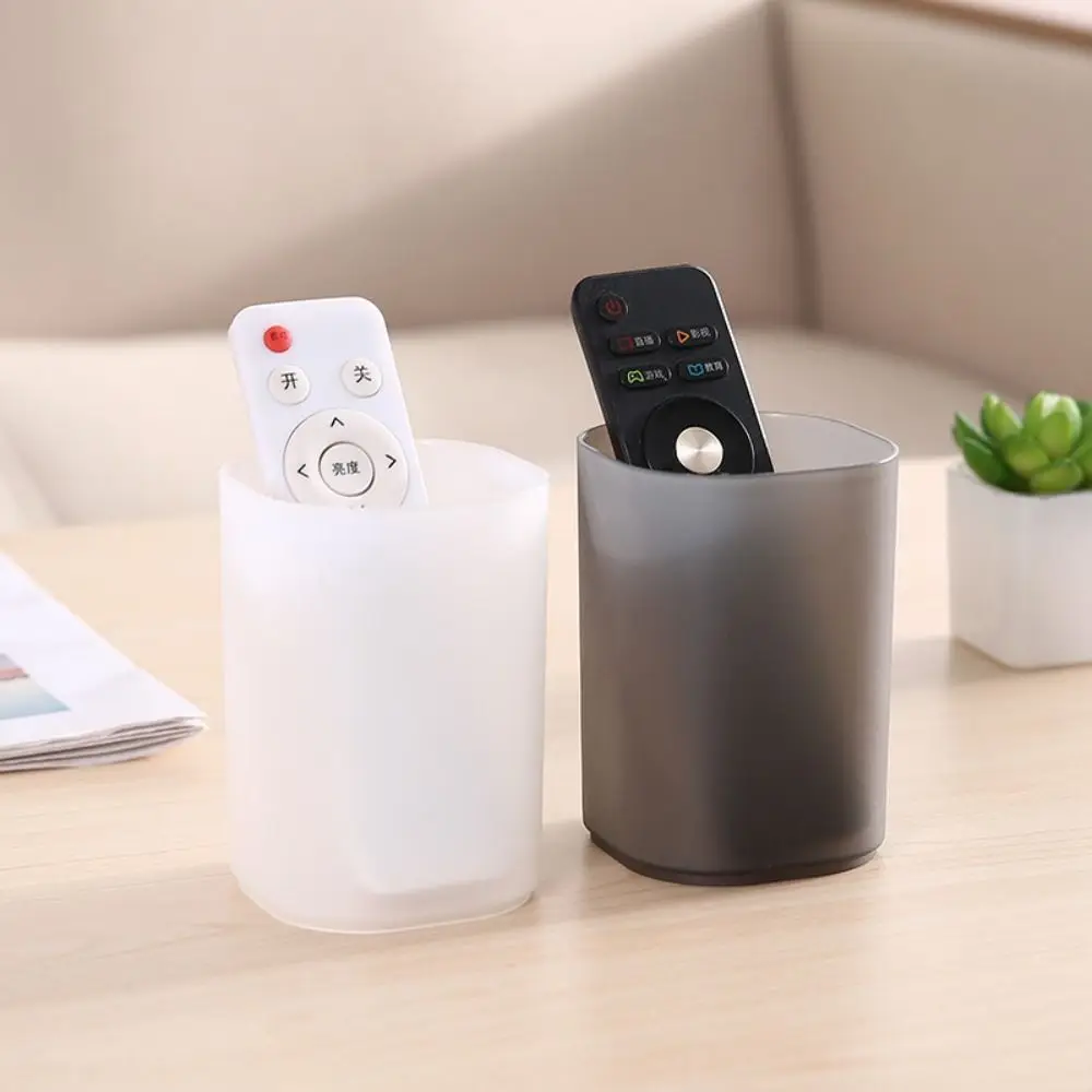 New PP Pen Container Transparent Multifunctional Desktop Storage Box Frosted Stationery Supplies Pen Box