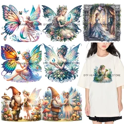 Fantasy Fairy Tale Butterfly Fairy Iron On Patch Heat Transfer On Children's clothing dtf transfers ready to press