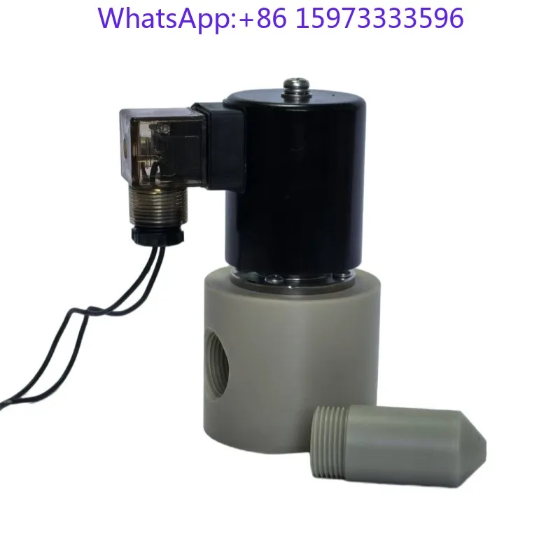 PVC PPH PTFE Chemical Dosing Solenoid Valve For Mining Metallurgy Strong Acid Alkali Medicament Automatic Adding Control