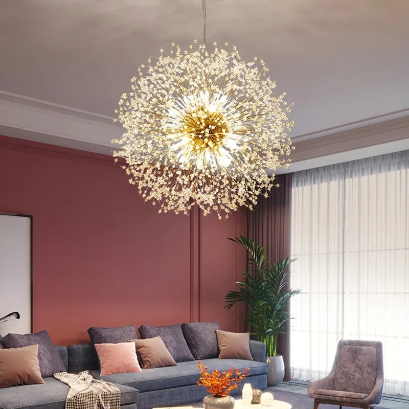 Imagem -05 - Nordic Dandelion Lustre para Sala de Estar Decoração do Quarto Sala de Jantar Loja de Roupas Art Pendant Lamp Criativo