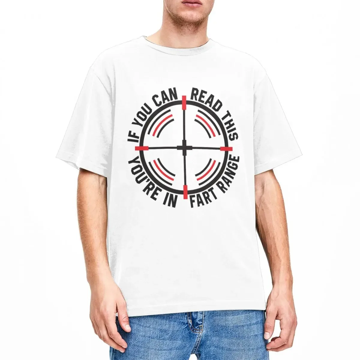 Funny Aim Gun Sight Men Women's T Shirt Novelty Red Dot Sight Merch Creative Tee Shirt Crew Neck T-Shirts Cotton