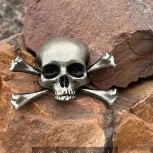 Halloween Schädel Punk Punk Skelett Crach Gothic Brosche für Schmuckzubehör Geschenke wer 6 Hauptverkäufe Emblem -Schädel -Metall - №6