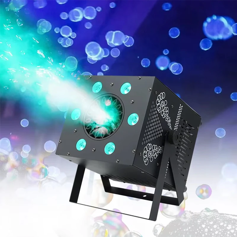 100W RGB LED Fog Bubble Machine Dual Purpose Smoke & Bubble Integrated Machine For Wedding Stage Birthday Holiday Party Romantic