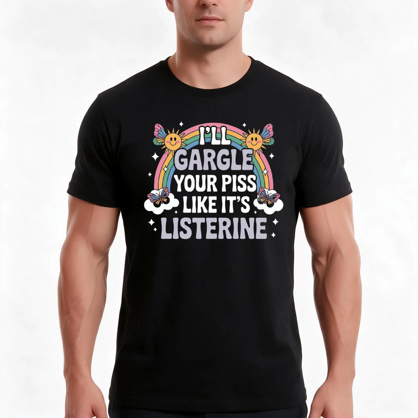 I'll Gargle Your Piss Like It's Listerine Funny Adult Humor T-Shirt, Summer Casual Cotton Tee, Oversized Streetwear Tops