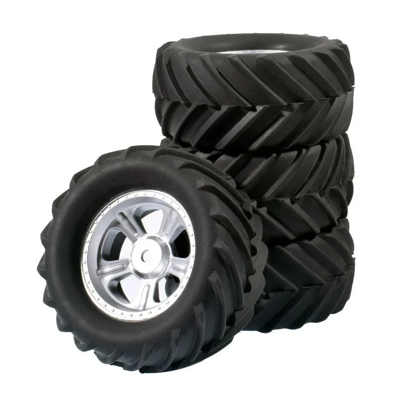 4Pcs Snow Sand Tires Tyre Wheel for Wltoys 144001 124018 124016 124017 144010 124019 H16P H16E 1/14 1/16 1/18 RC Off-road Car view 6