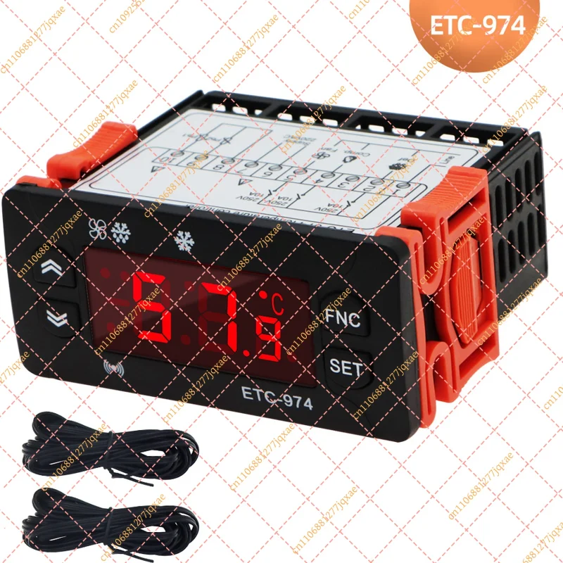 

A43I ETC-974 Microcomputer Digital Thermostat 220V Refrigeration Temperature Controller with NTC Sensor Alarm