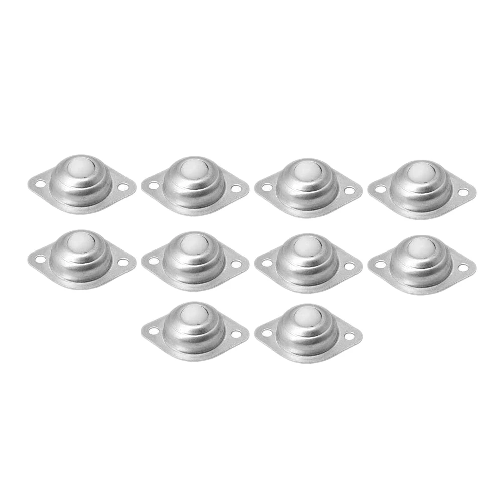 10Pcs CY-12A Silver Nylon Ball Transfer Unit Ball Bearing Conveyor Roller Ball Transmission Tool