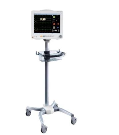 Hospital Clinic Medical Multifunction cart ECG Nursing cart workstation Stainless steel patient monitor trolley cart