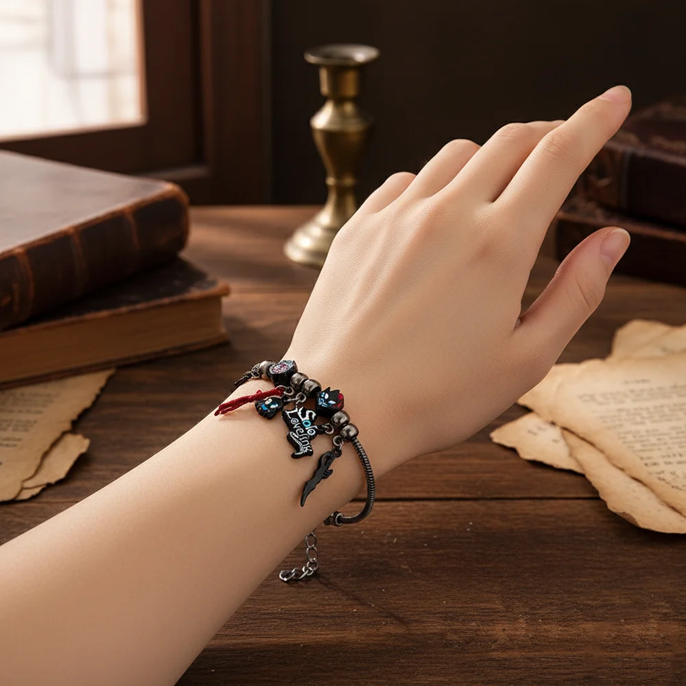 أنيمي سولو التسوية الأزياء سوار Kawaii الكرتون الخرز قلادة الإسورة سوار لمحبي اكسسوارات الهدايا