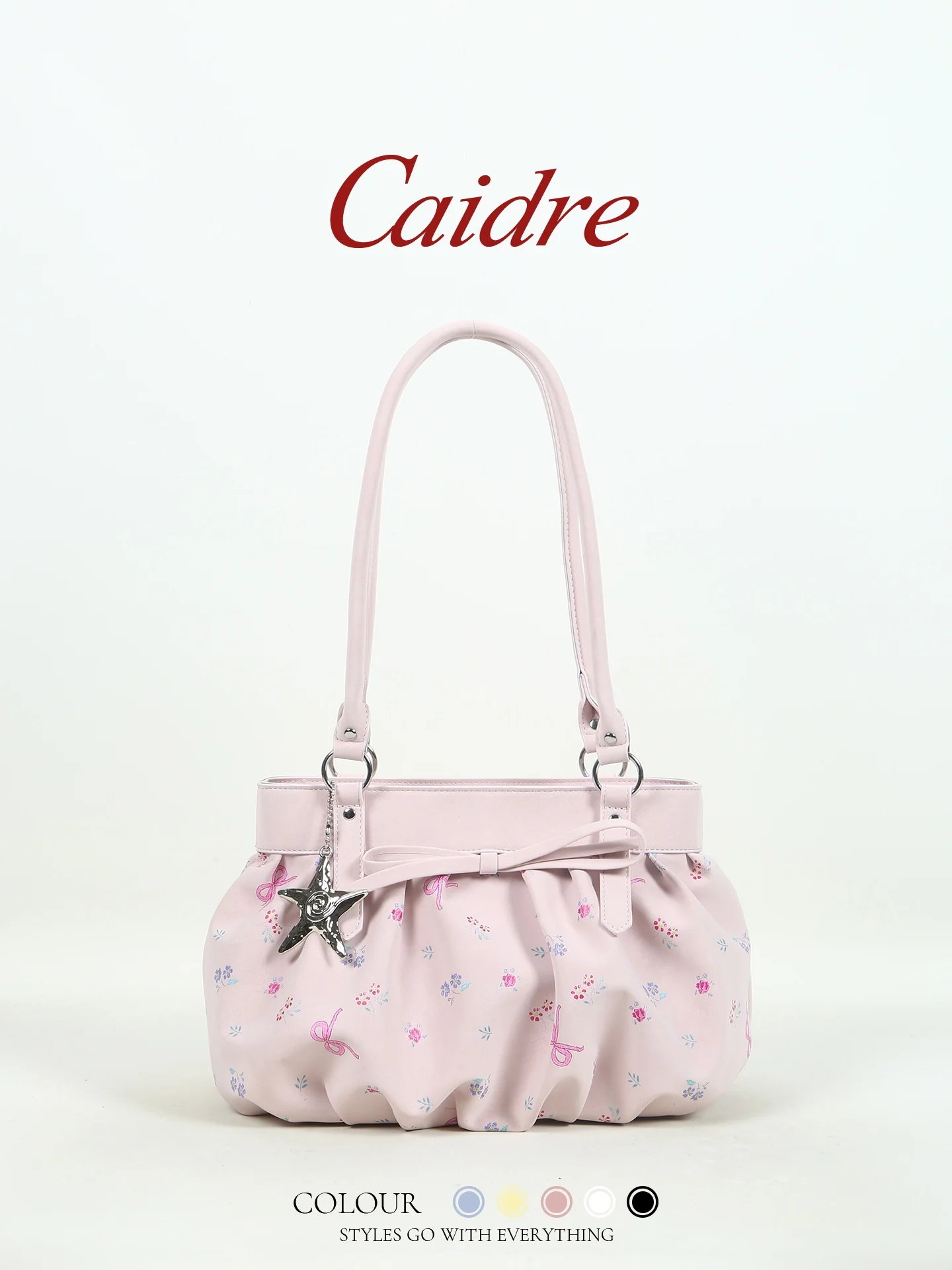 

Caidre Long Handle Tote Bag Korean Style Commuter Handbag Large Capacity Underarm Bag for Young Women Daily Use Shoulder Bag