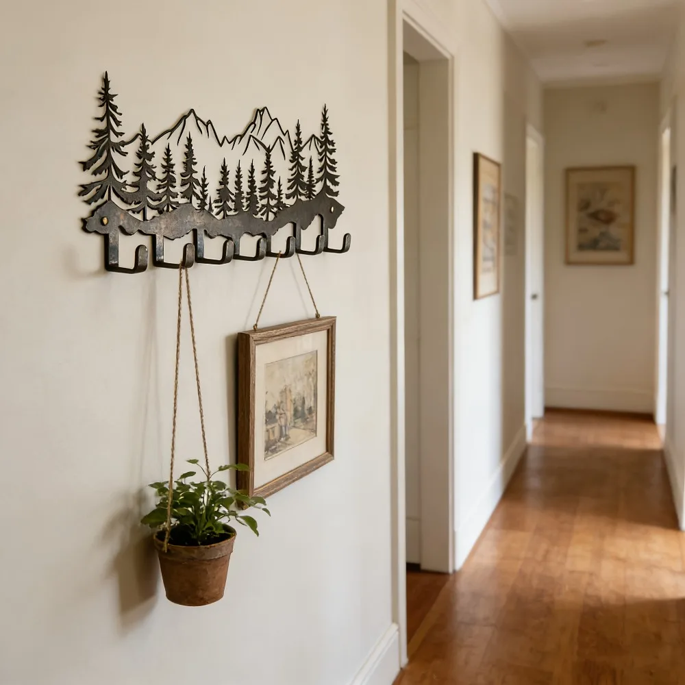 Stylish Forest Iron Wall Hook Ideal for Home Wall Art Decor