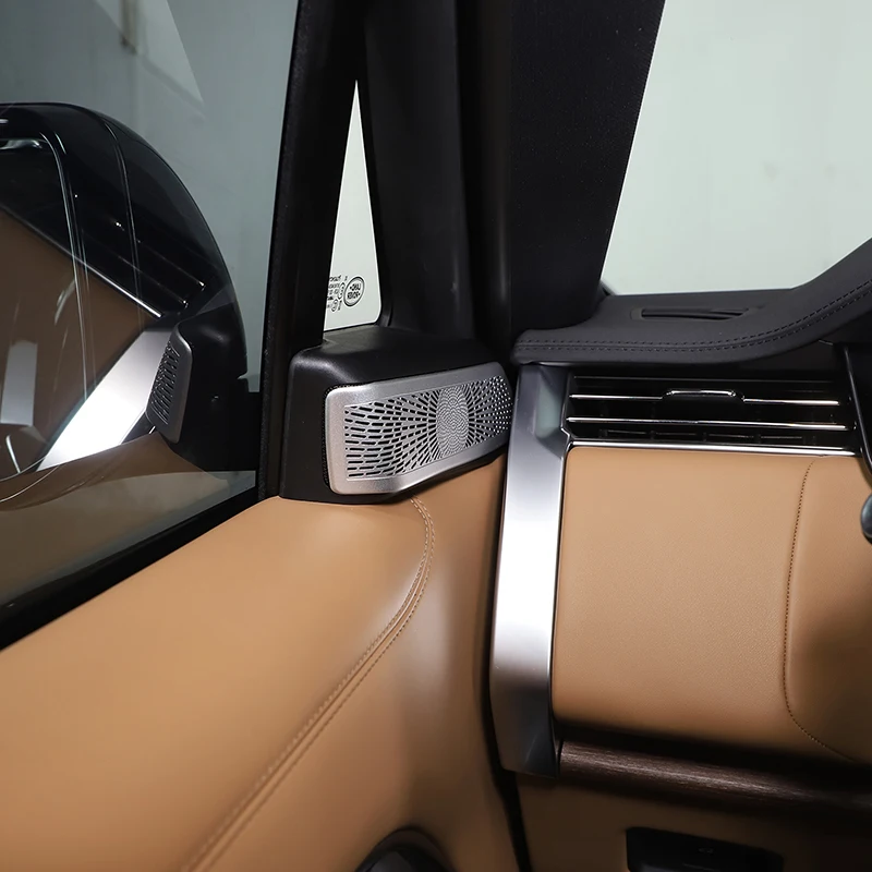 Stainless Steel A-Pillar Speaker Grill Cover Trim For Land Rover Range Rover Vogue L460 / Range Rover Sport L461 2023-2026 4