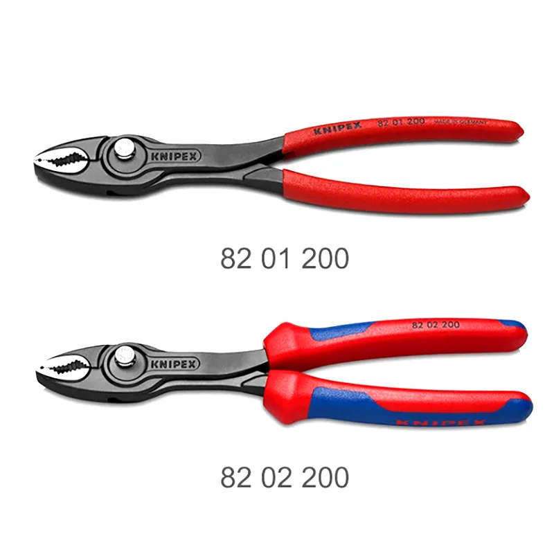 Germany KNIPEX 8201200 / 8202200 TwinGrip 8 inch Slip Joint Pliers for Holding Loosening Removing Rusted Parts