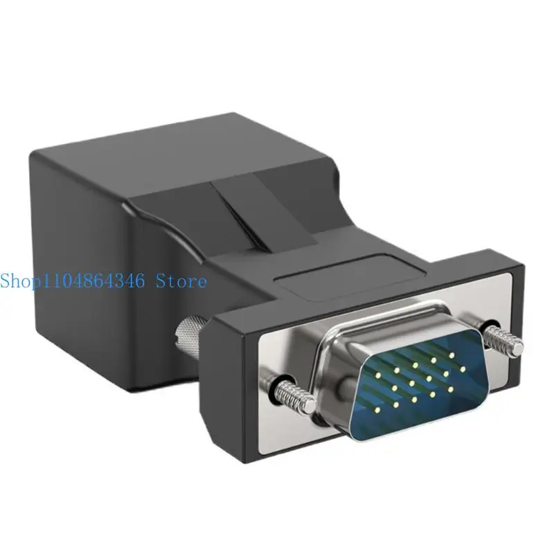 5asd VGA Over Cat5/Cat6 Extender Adapter, High Resolution Support VGA Extender To RJ45 Adapter For Multimedia Applications