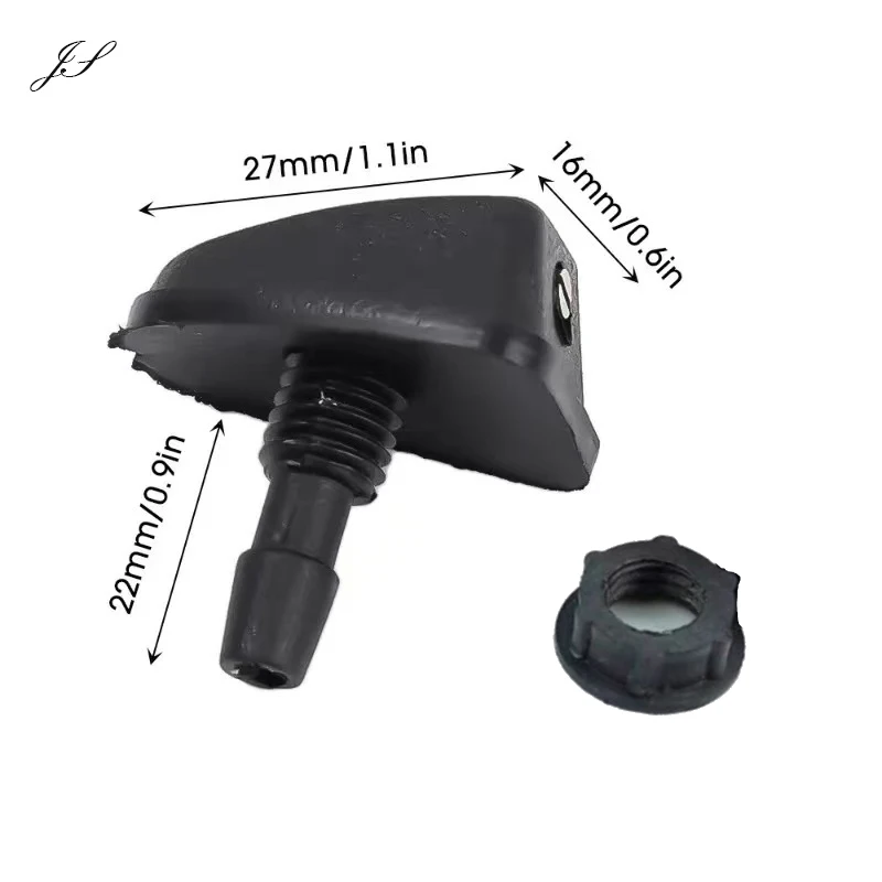 2 Pcs/Set Car Universal Front Windshield Wiper Nozzle Jet Sprayer Kits Sprinkler Water Fan Spout Cover Washer Outlet Adjustment