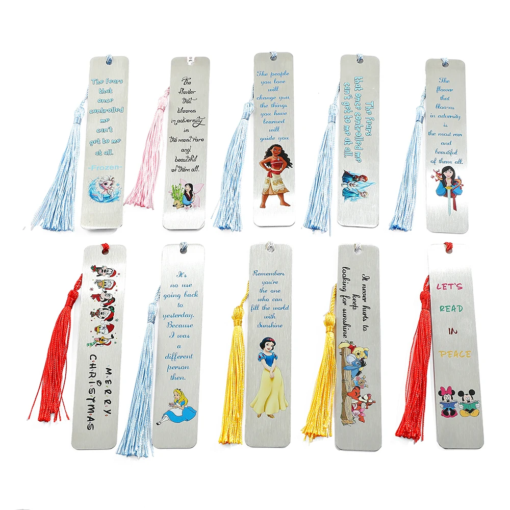 Disney Snow White Bookmarks - Cartoon and Anime Fans Girl's Favorite Bookmarks, Disney Series Metal Bookmarks, School Supplies,