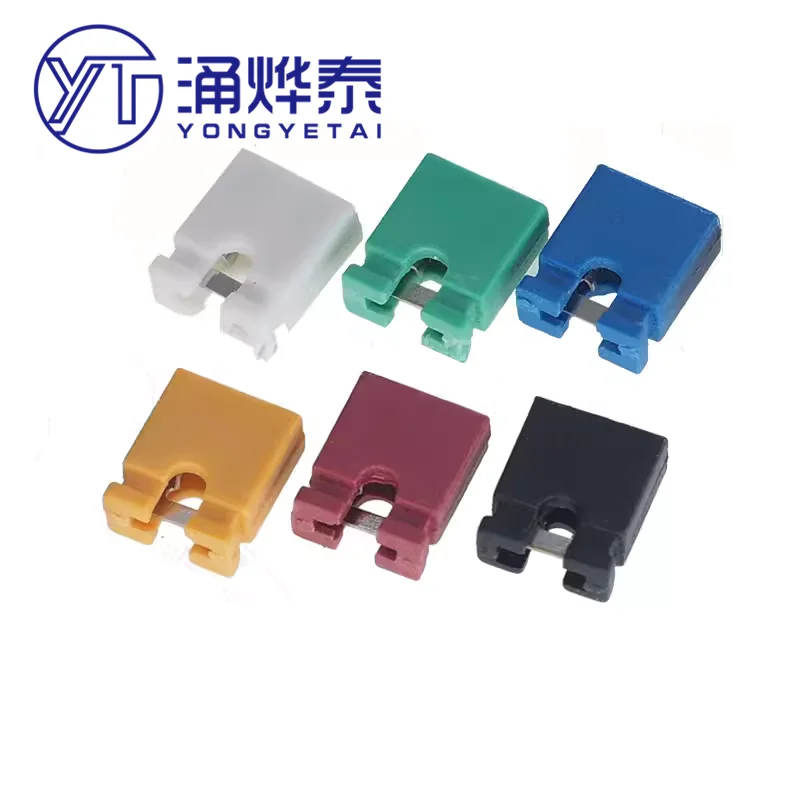 

YYT 2.54mm jumper cap short circuit block color black red yellow blue white 2.54MM short circuit cap