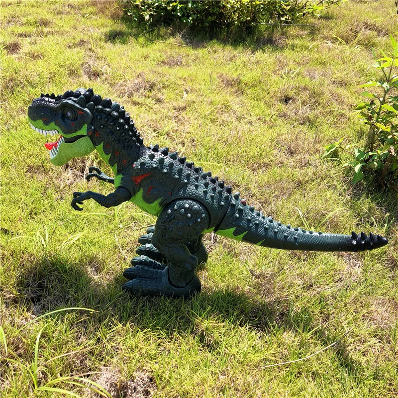 Robô dinossauro eletrônico dragão brinquedo caminhada com luz som tyrannosaurus bateria operado elétrica animal presente de aniversário das crianças