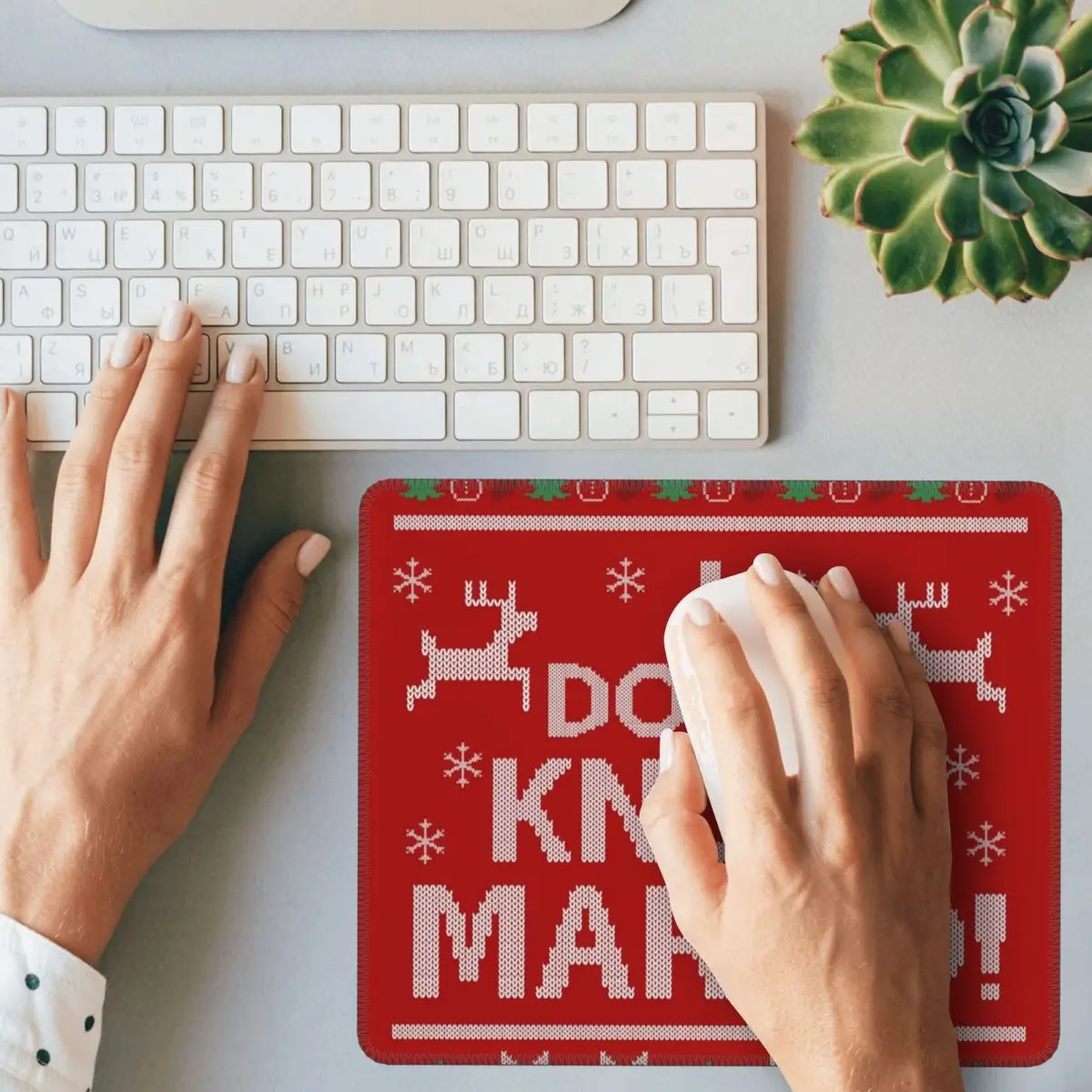 Férias de natal eu não sabe margo mouse pad teclado de computador tapete de mouse para jogos tapete de mesa de escritório