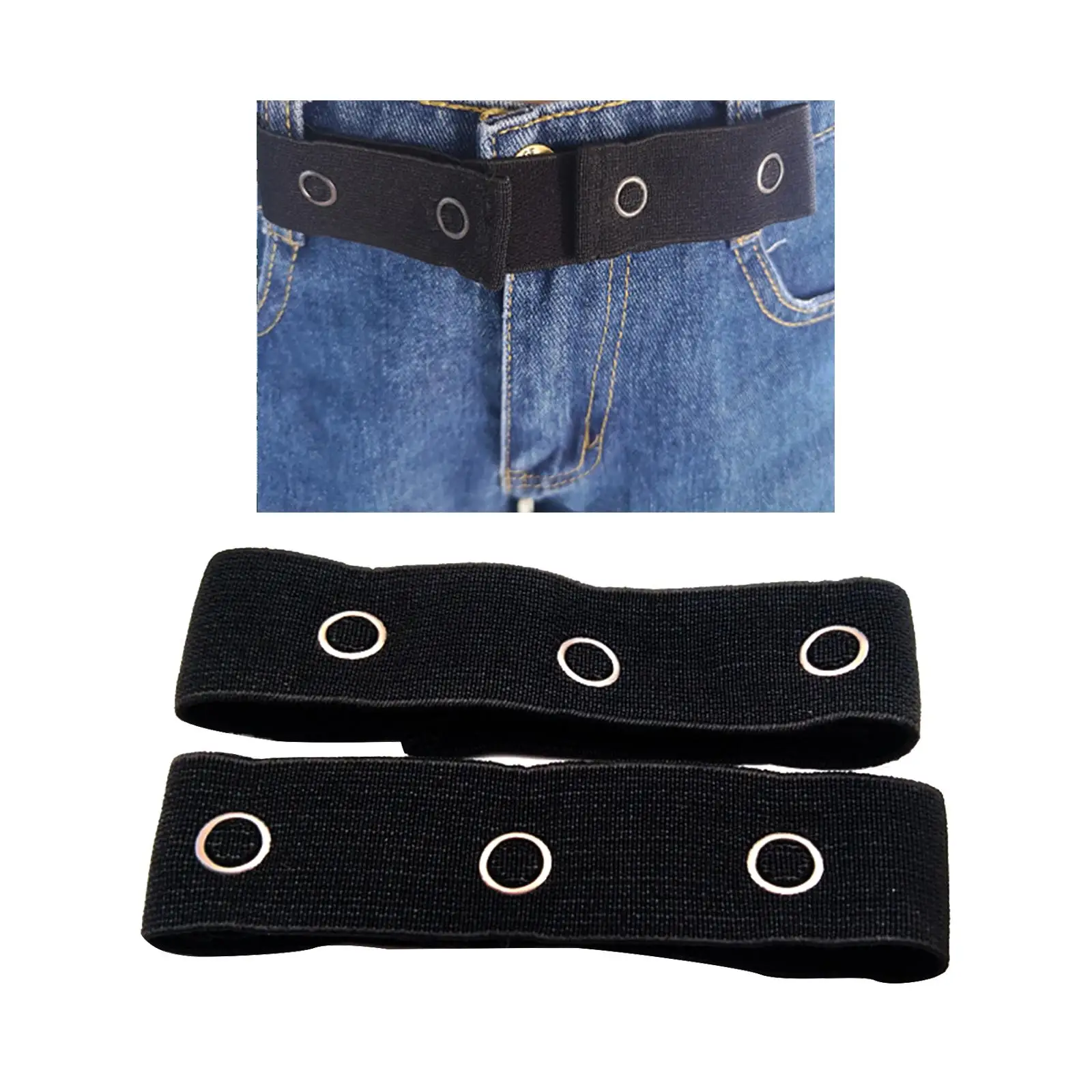 2 Button Extenders Detachable Portable Multi Use Univesal Easy to Use Elastic Pants Extenders for Pants Jeans Skirts