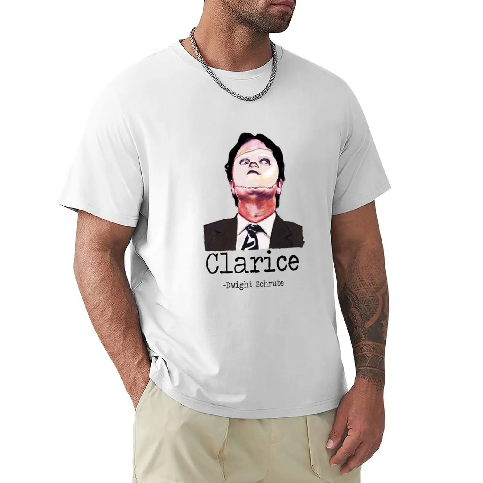 Dwight - Clarice T-shirt aesthetic clothes kawaii clothes blacks graphics T-shirts for men cotton