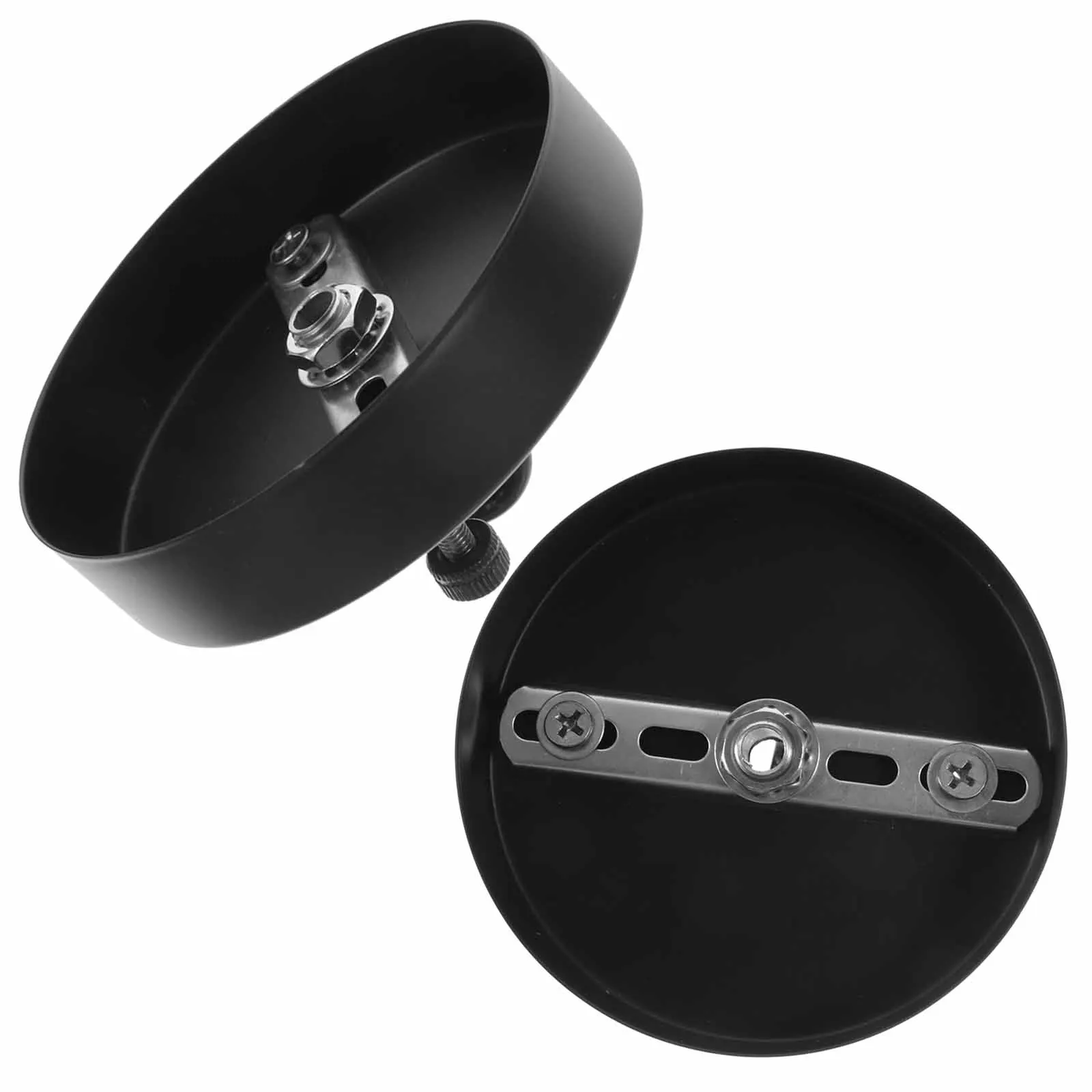 

2pcs Durable Steel Zinc Alloy Hanging Ring Lighting Accessories Round Cap Canopy Kit Mounting Plate Cover Suitable DIY