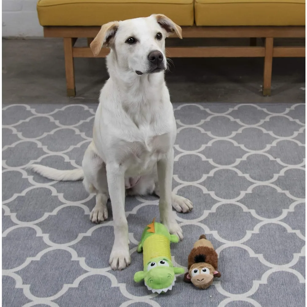 Stuffing-Free Lil' Squeak Monkey Plush Dog Toy, Small