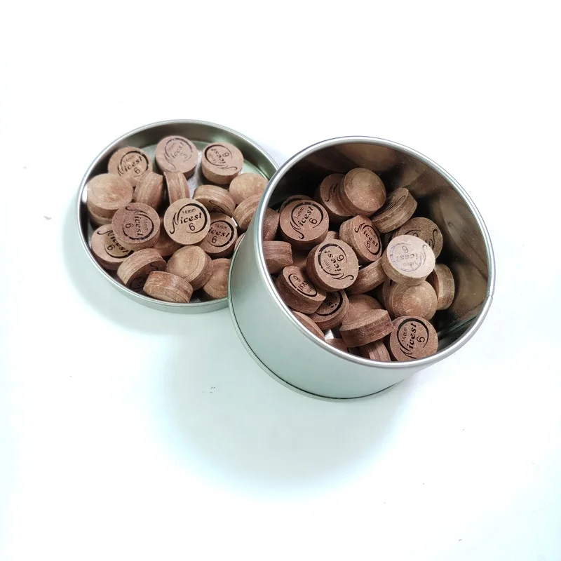 Original NICEST 14MM Brown Radian Billiards Pool Cue Tips 6layers Cue Stick Tips High Quality for HOUSE CUES Wholesale
