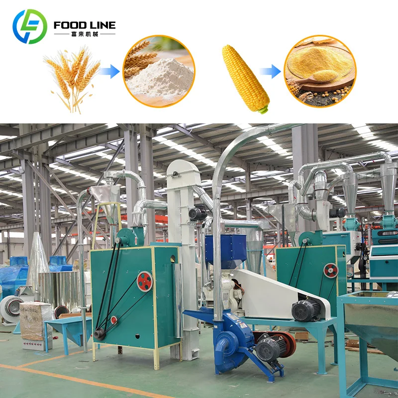 Large Electric Low Noise Wheat Flour Mill Whole Wheat Flour Milling Machine Customized