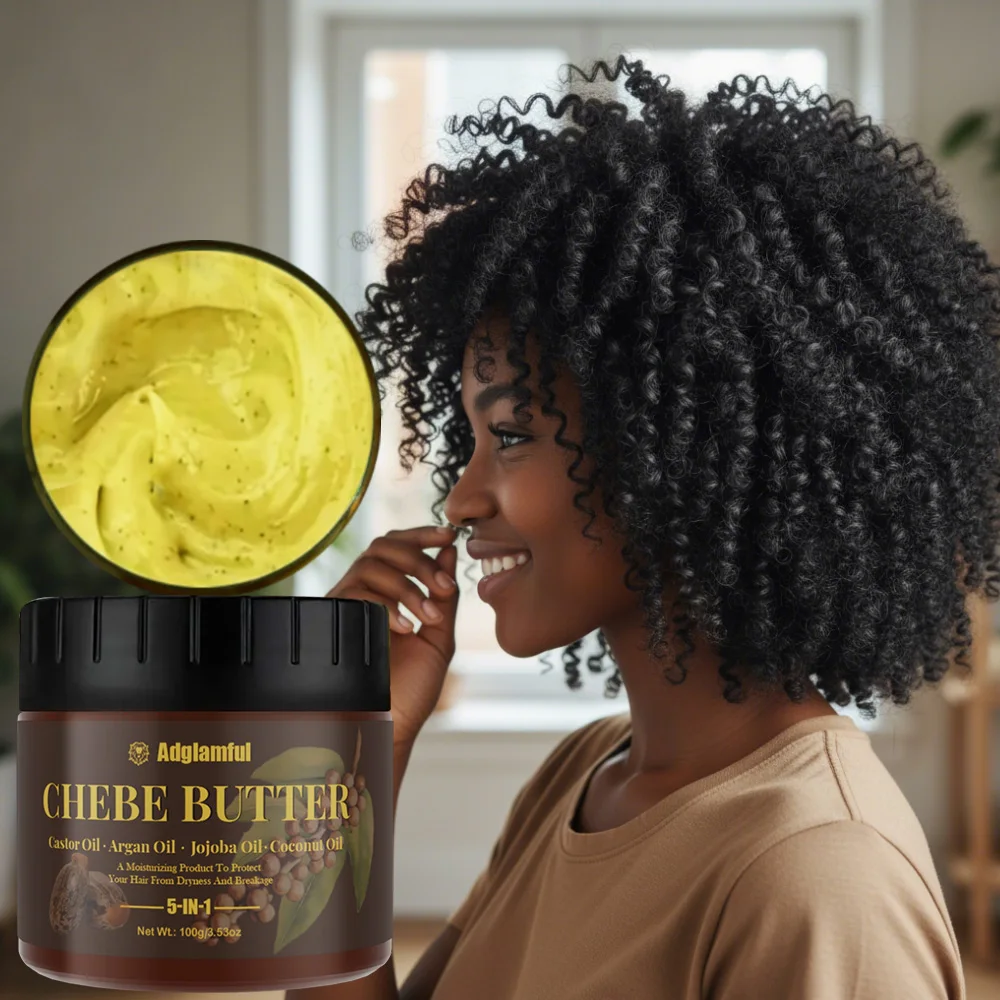 

Castor Oil 5-in-1 Chebe Butter Salon-Grade Care Strengthens Hair, Prevents Hair Breakage, Deeply Moisturizes and Locks in Moisture, Specially Designed for Women's Daily Hair Care, for Daily Home Use