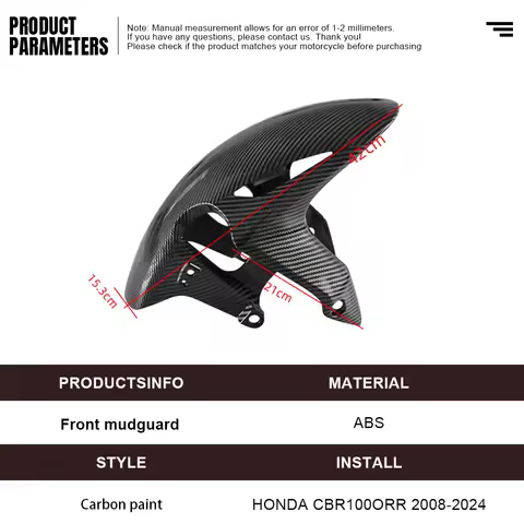 Front Fender For HONDA CBR100ORR CBR 1000 RR 2008-2024 Motorcycle Mud Guard Mudguard Splash Fairing ABS Carbon Fiber