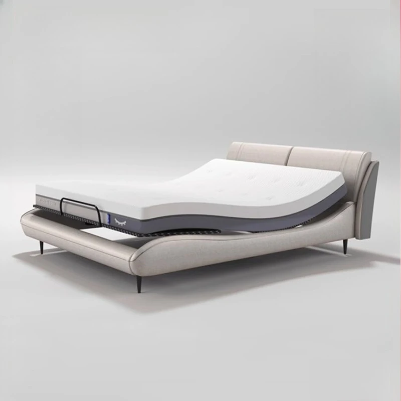 Wooden Space Saving Bed Floating Platform Safe Massage Headboards Bed King Size Frame Letto Matrimoniale Lounge Suite Furniture