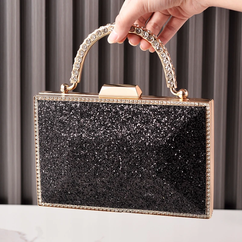 

Elegant Black Woman Bag Bling Sequin Handbags for Ladies Small Luxury Brands High End Bag Crossbody The Most Sold In 2025