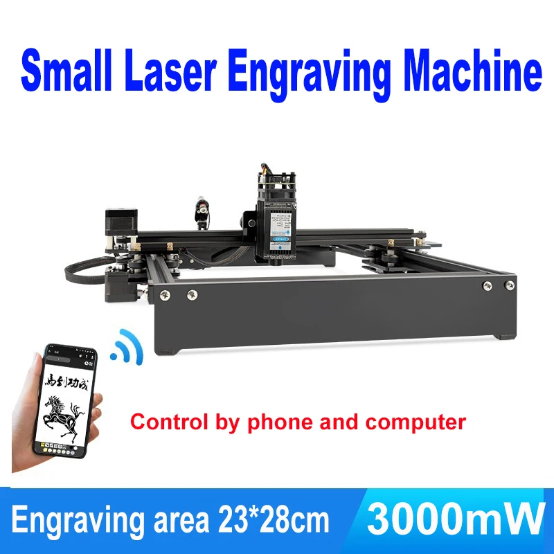 DIY cnc engraving 7000mw mini 3D laser engraver machine with fan for mooden/plactics