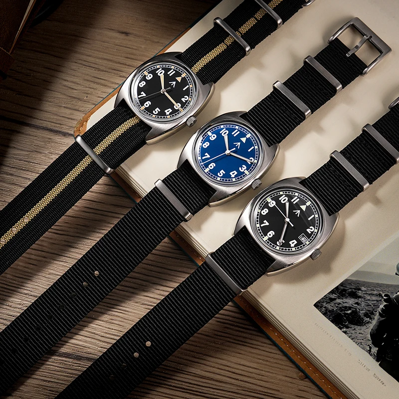 Militado Ml17 Quartz Watches Miyota 2035/Gl12 Movement K1 Bubble Military Watches Man 316L 10Bar Waterproof Square 36Mm Watch ﻿