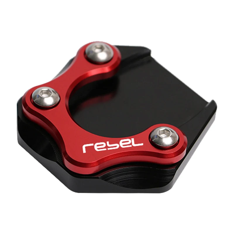 Moto CNC Piede Cavalletto Laterale Ingranditore Estensione Pad Misura Per Honda rebel500 250 300 REBEL CMX300 CMX500 Cavalletto Ingrandire Piastra