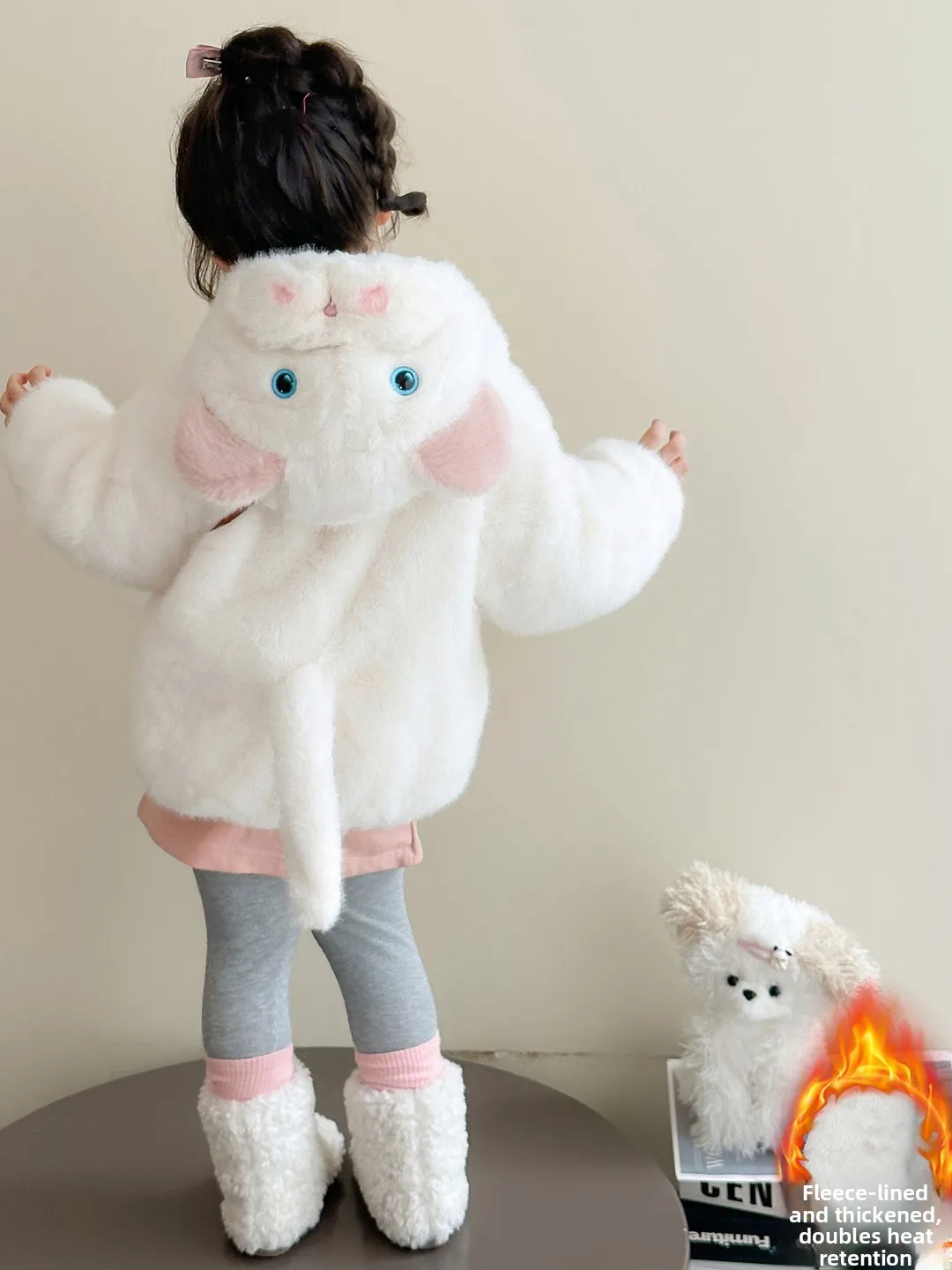 

Женская зимняя одежда Thiened Fce Cotton Jaet, новинка 2025, новинка Sle Sweet Sle, длинная застежка-молния с капюшоном, мультяшная па...