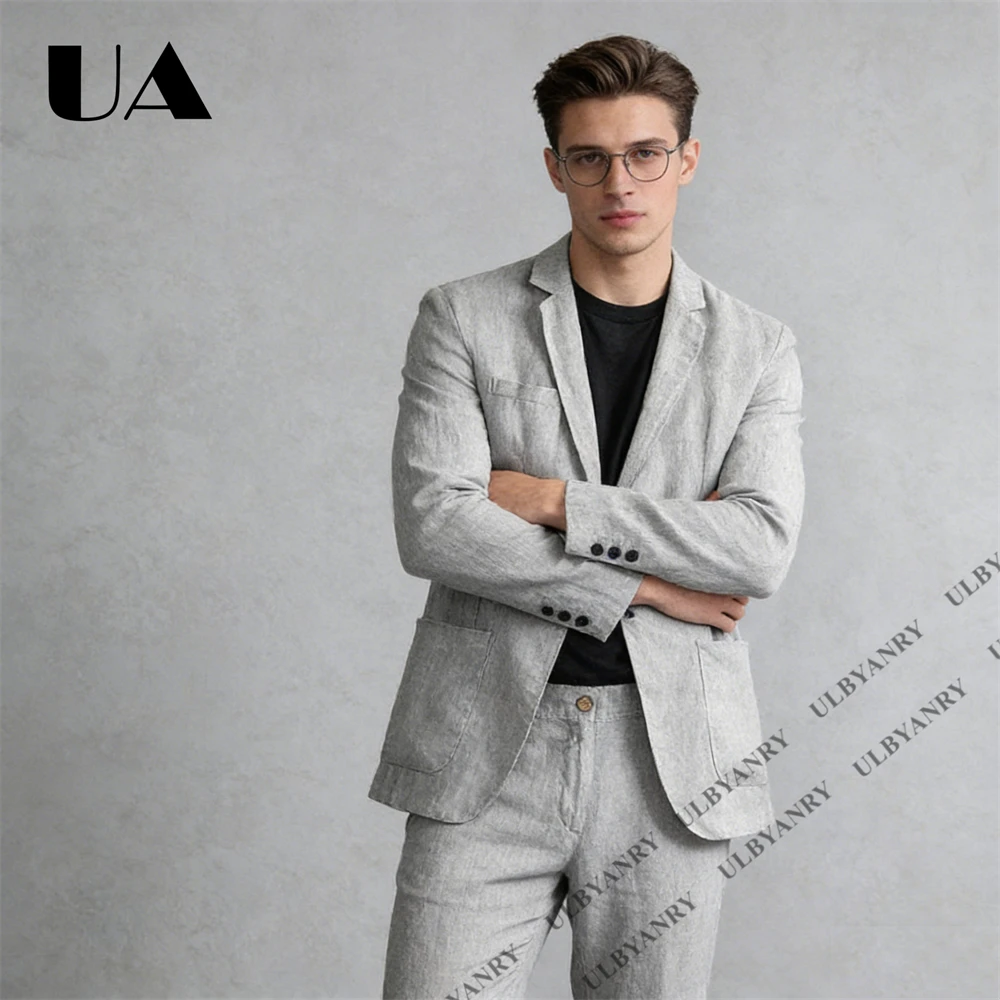 Breathable Men’s Linen Suit 2  - Men Linen Formal Wear recension och pris