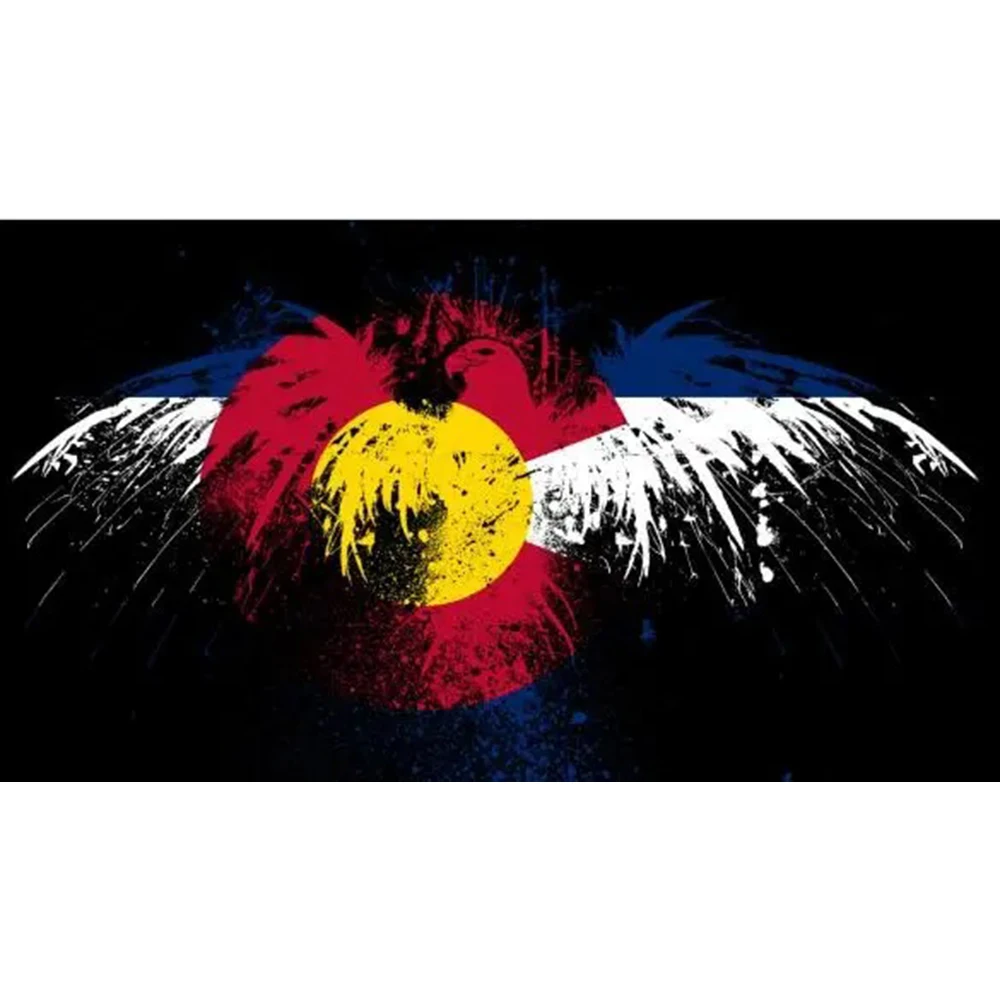 2X3FT Colorado Flag bird EAGLE design banner flag,90x150cm can add more logo on the flag