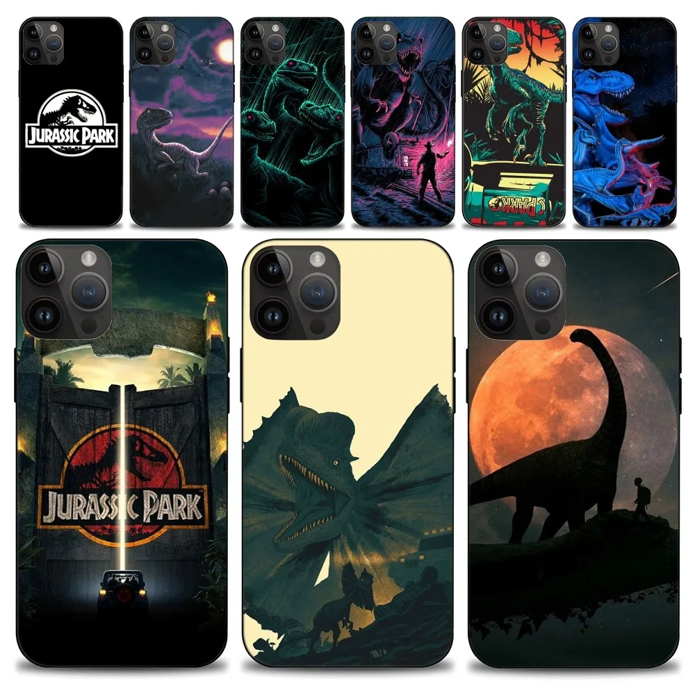 J-Jurassic Park Dinosaur Phone Case iphone15 14 13 12 11 Pro Max Mini X 7 8 Soft Case