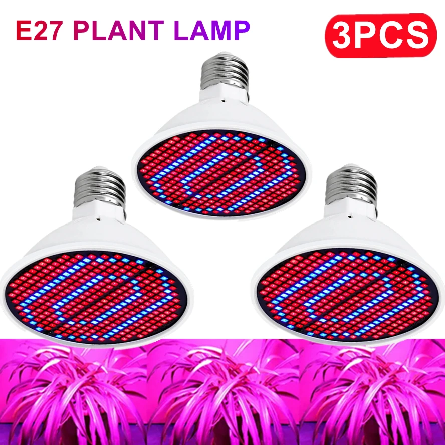 

3 ~ 1 шт. E27 лампа для роста растений, красный и синий, полный спектр, для посадки в помещении, лампа с несколькими спецификациями, бусины, светильник, чашка