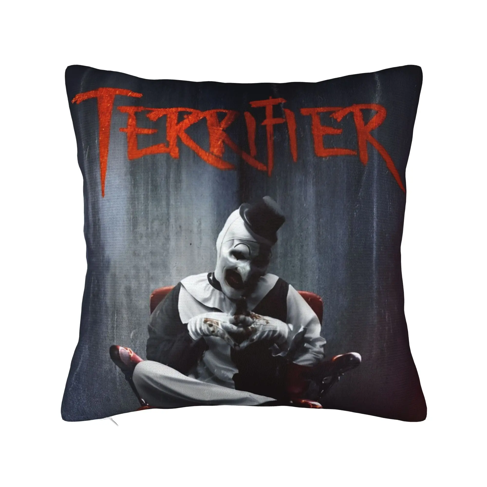 Terrifier Horror Clown Pillowcase Double-sided Printing Polyester Cushion Cover Decorations  Pillow Case Cover Home Square 45*45