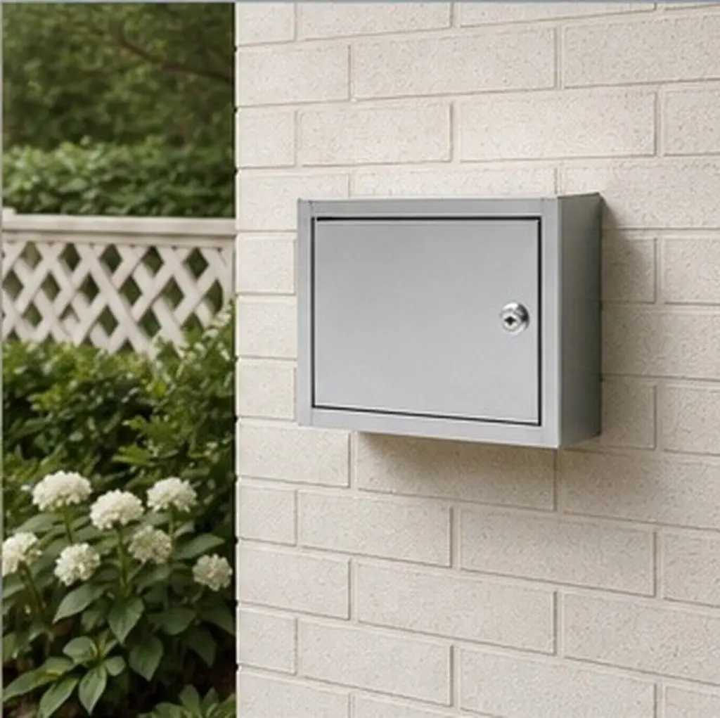 Lockable Milk Box Wall Mounted Sturdy Delivery Box Porch Package Storage Organizer Safe Package Locker Drop Case for Packages