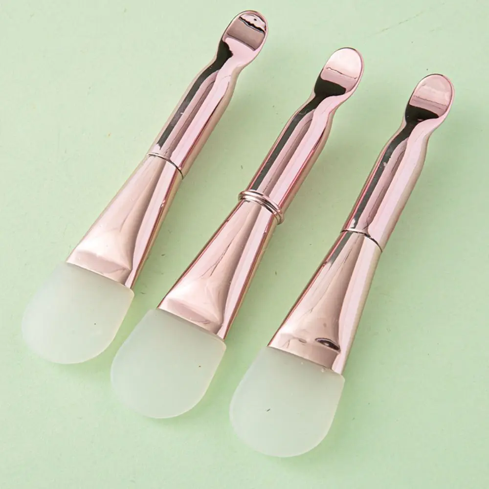 Cepillo suave para máscara, doble cabezal, doble uso, cepillo de limpieza para mascarilla Facial, accesorios electrochapados, cepillo tipo Daub, herramienta de belleza Facial